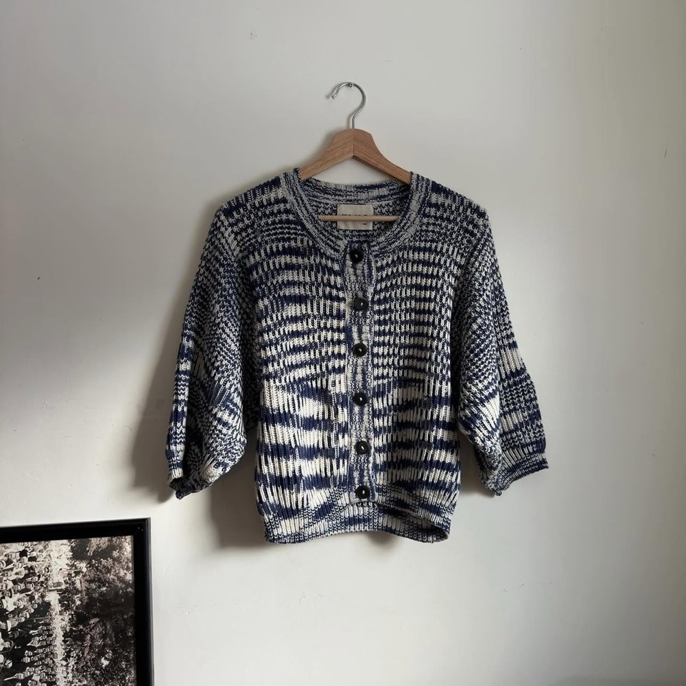 SOLD misha & puff blue space dye